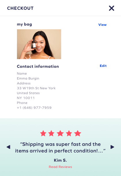 Display Reviews on site