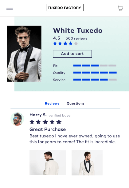 Maximize impact of customer reviews & photos