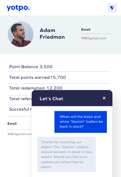 Display Loyalty Point Balance