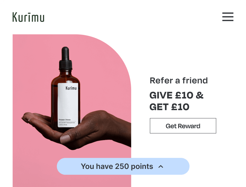 Kurimu: Mockup of product voucher display