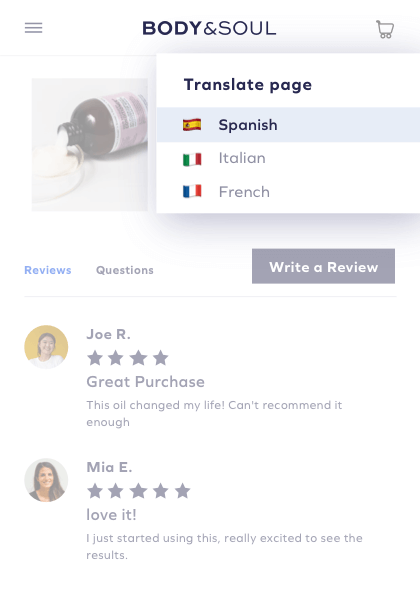 Translate your eCommerce store