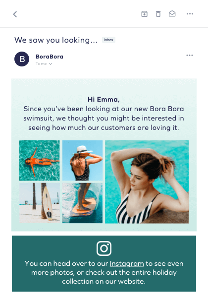 Visual UGC in Emails mockup