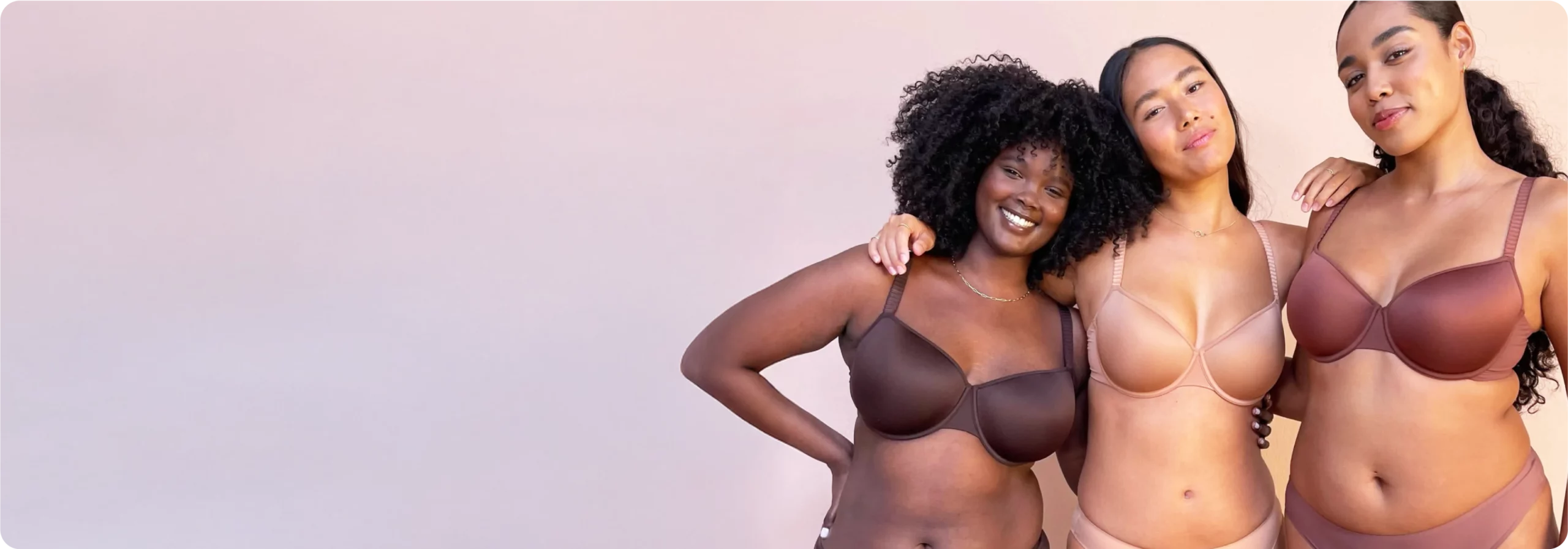 ThirdLove: Three smiling women wearing ThirdLove bras